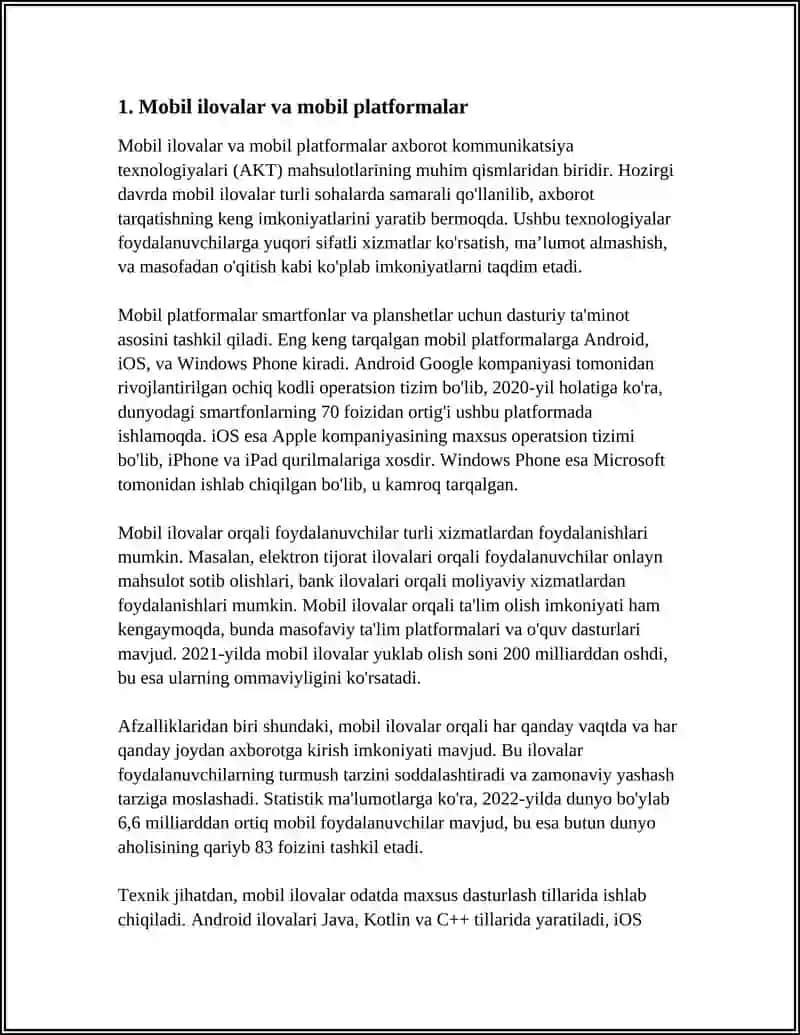 Mobil ilovalar va mobil platformalar 4