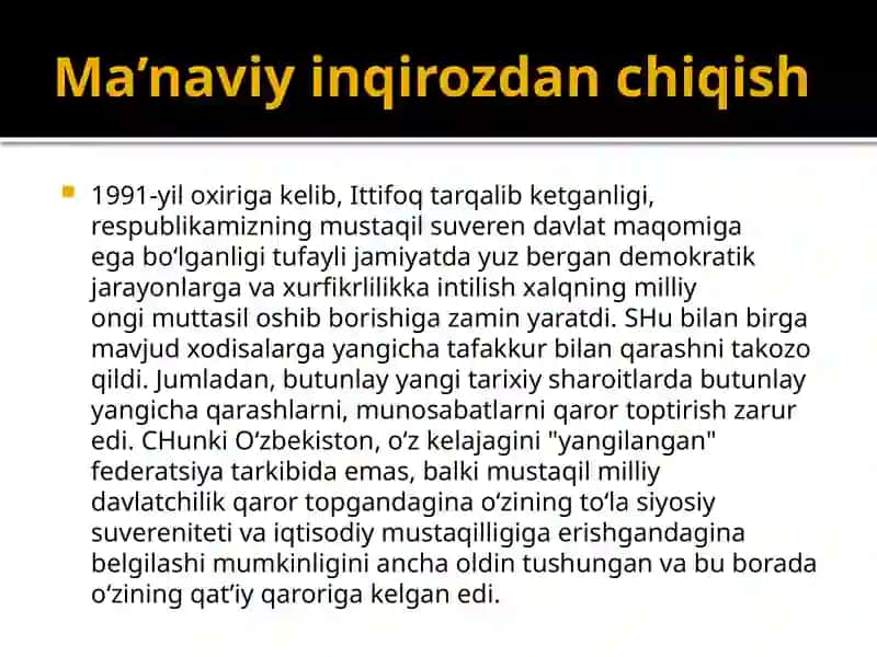 Mustaqillik yillarida O‘zbekistonda g‘oya, mavqey, raqobat 4