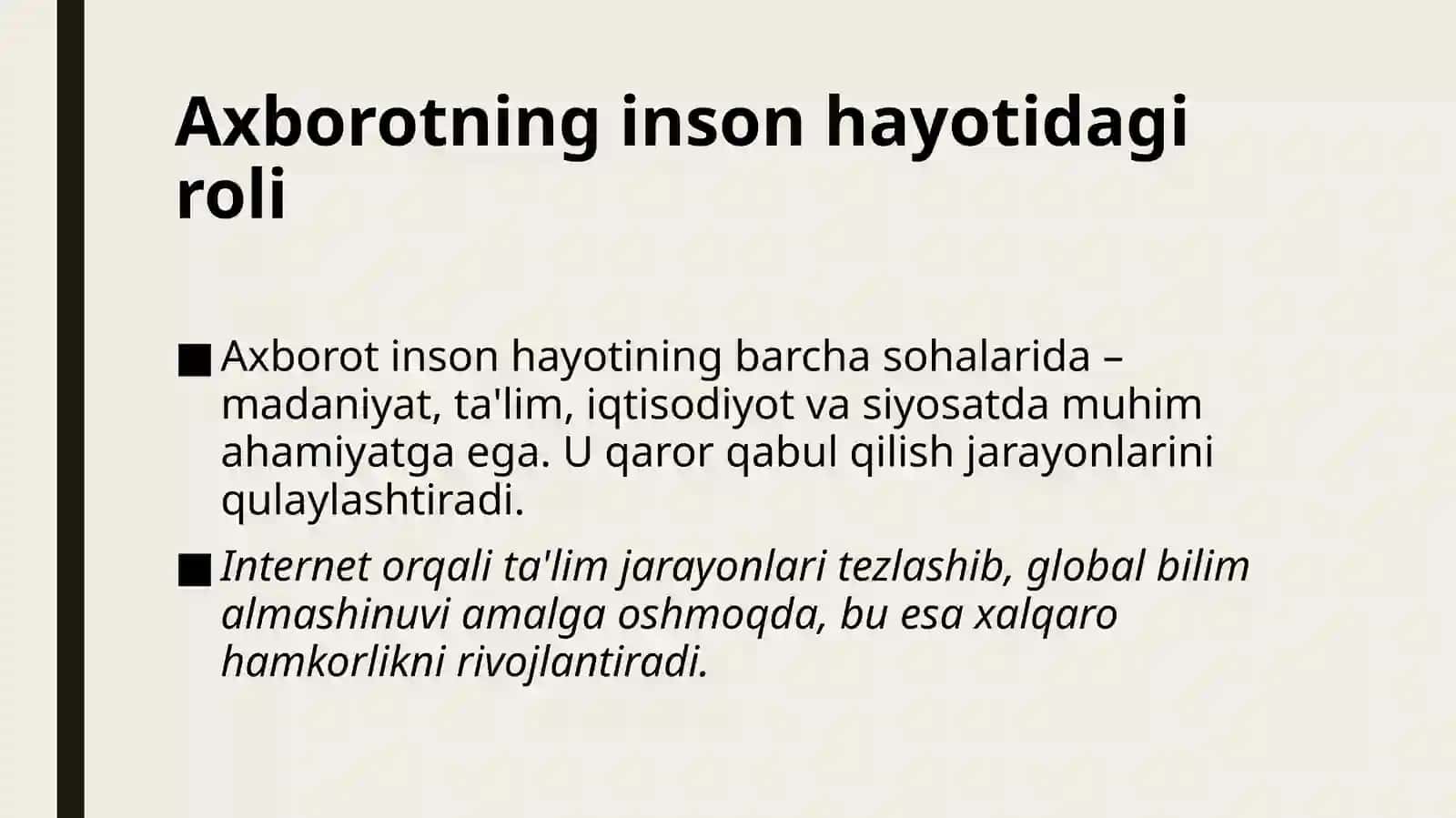Axborot va uning ahamiyati 4