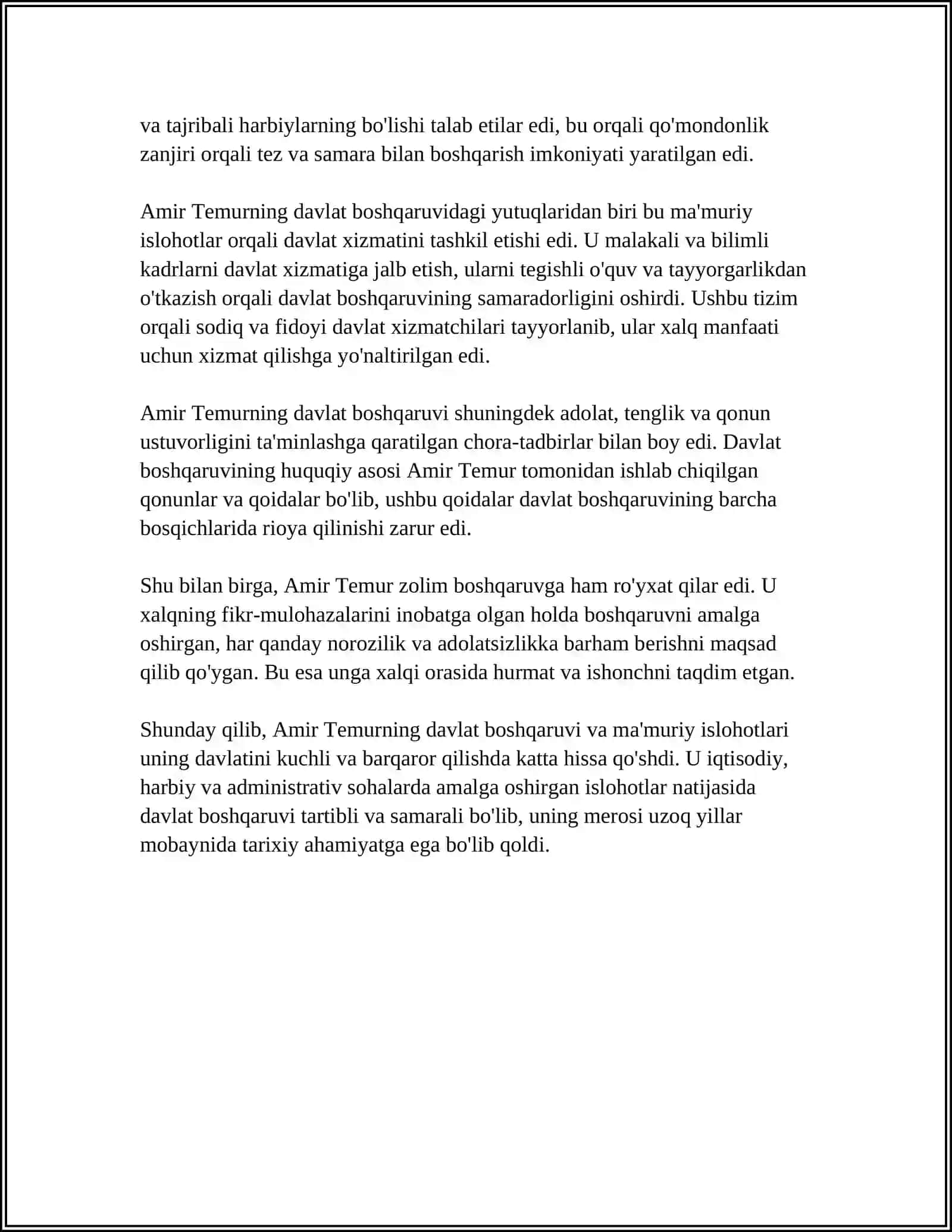 AMIR-TEMUR BUYUK DAVLAT ARBOBI 4
