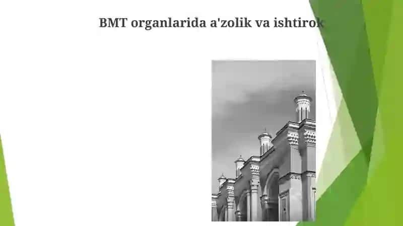 Mustaqil Ózbekiston va BMT Zakas Oluvchi 4