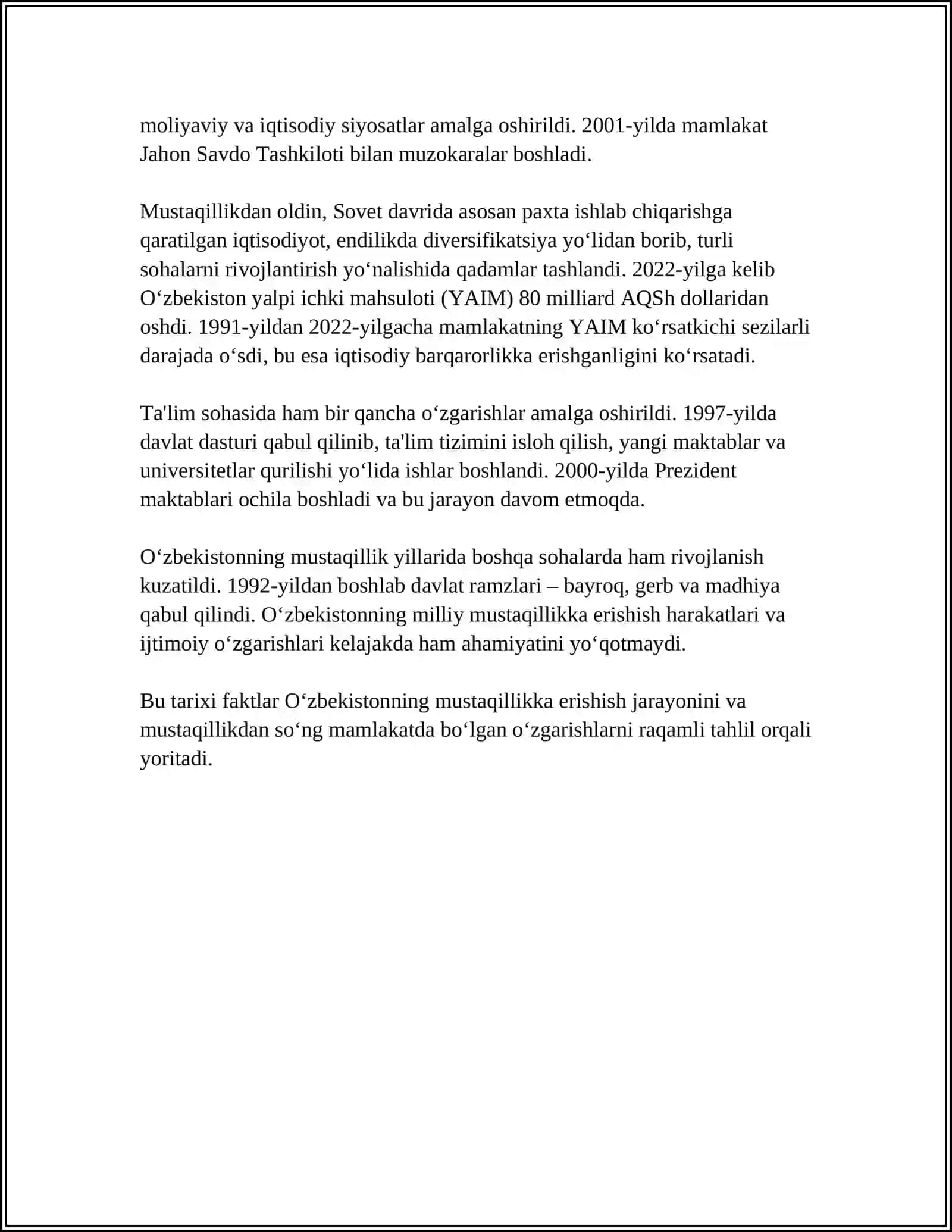 O'ZBEKISTONNING ENG YANGI TARIXI 4