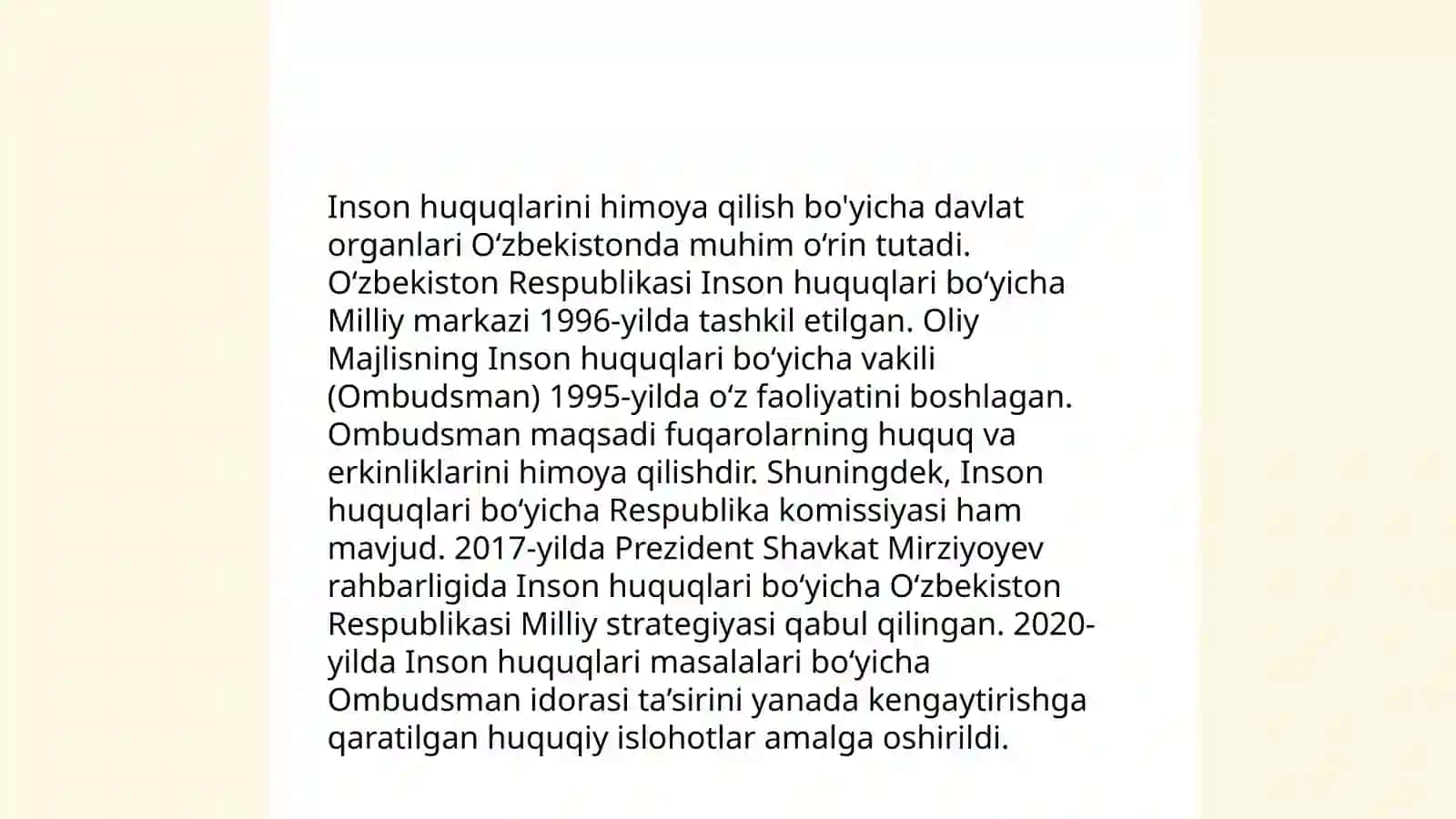 Inson haq-huquqlari va erkinliklar 4