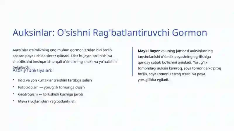 O'simlik Gormonlari: Hayotiy Signallar 4