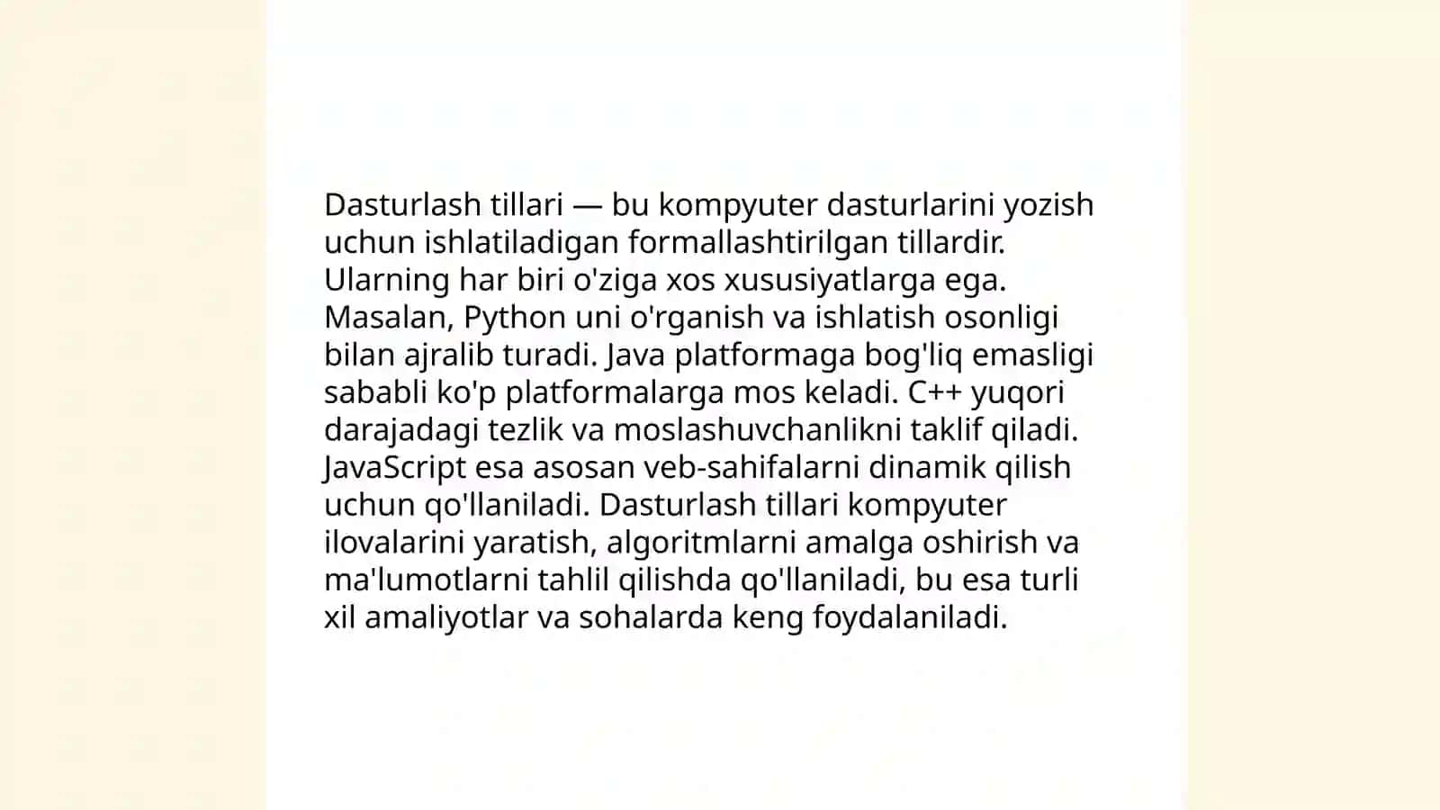 Dasturiy ta'minot ishlab chiqish texnologiyalari 4