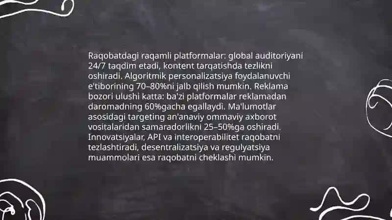 Jahon media va axborot makonida raqobat muhiti 4