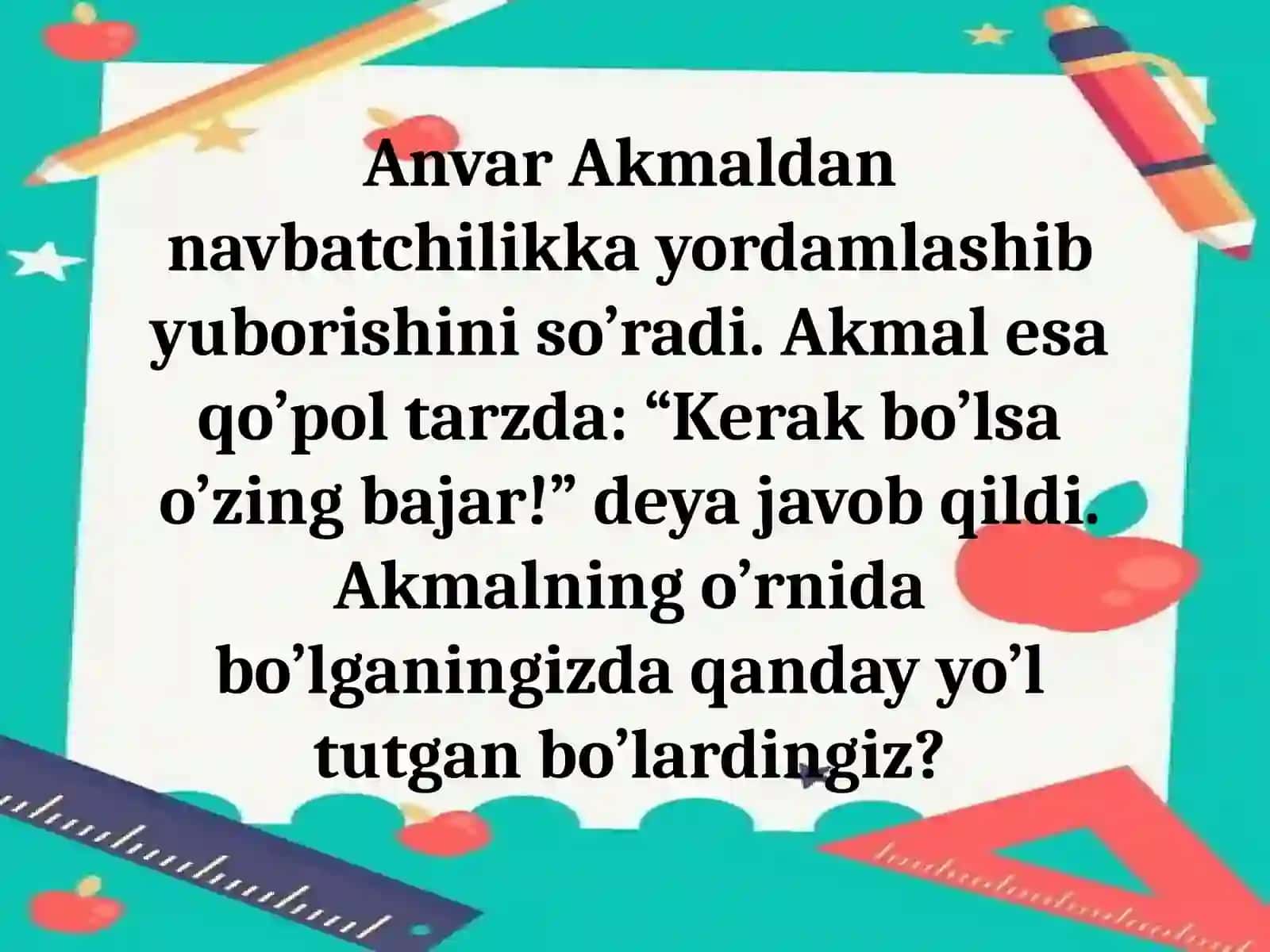 MUOMALA UCHUN ZARUR ODOBLAR 4