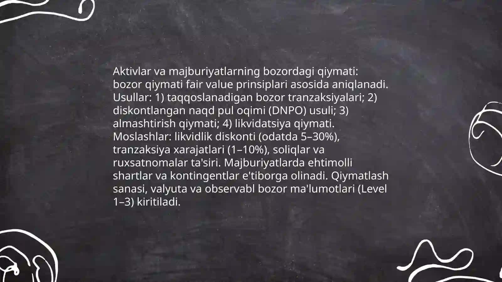 Biznes qiymatini baholashda hisobga olinadigan omillar 4