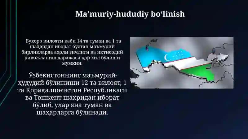 Oʻzbekiston hududining rayonlashtirilish tizimi 4