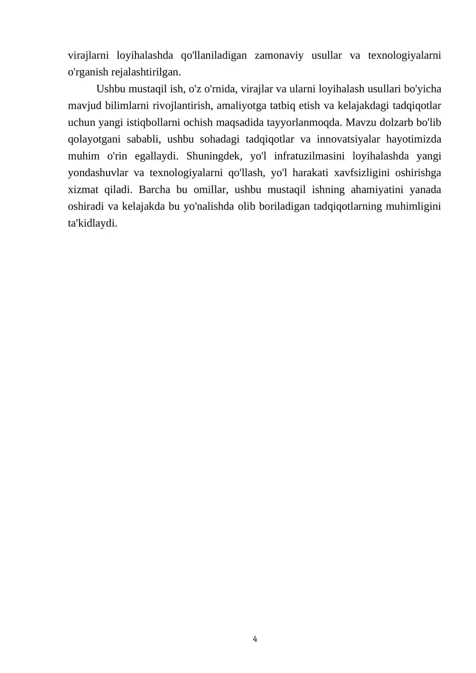 Virajlar va ularni loyihalash usullari 4