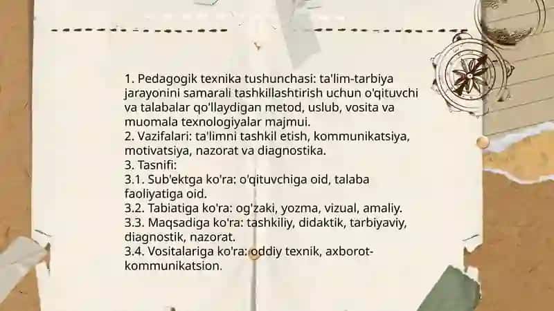 Pedagogik texnikani shakllantirish metodikasi 4