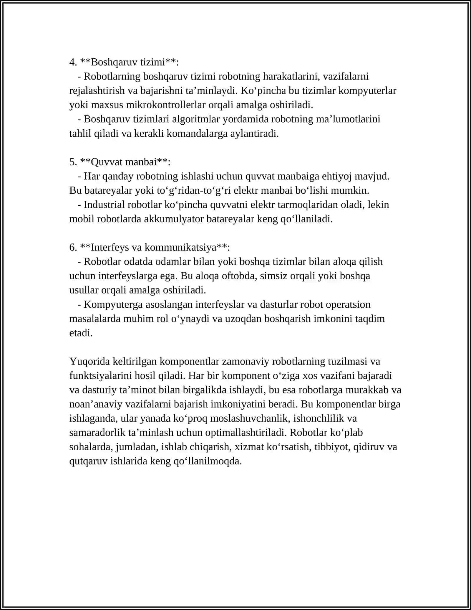 ROBITATEXNIKA VA KONSTRUKTORLIK ELEMENTLARI 4