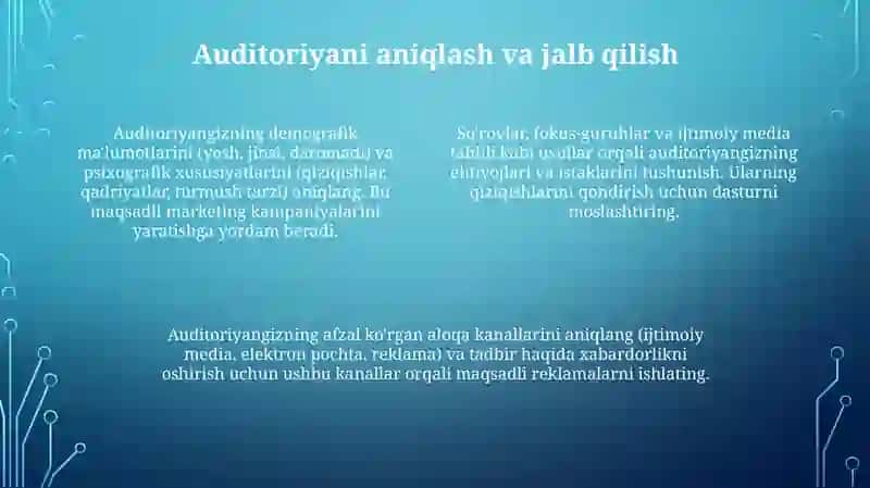 Ommaviy tadbirlar va ularni tashkil etish 4