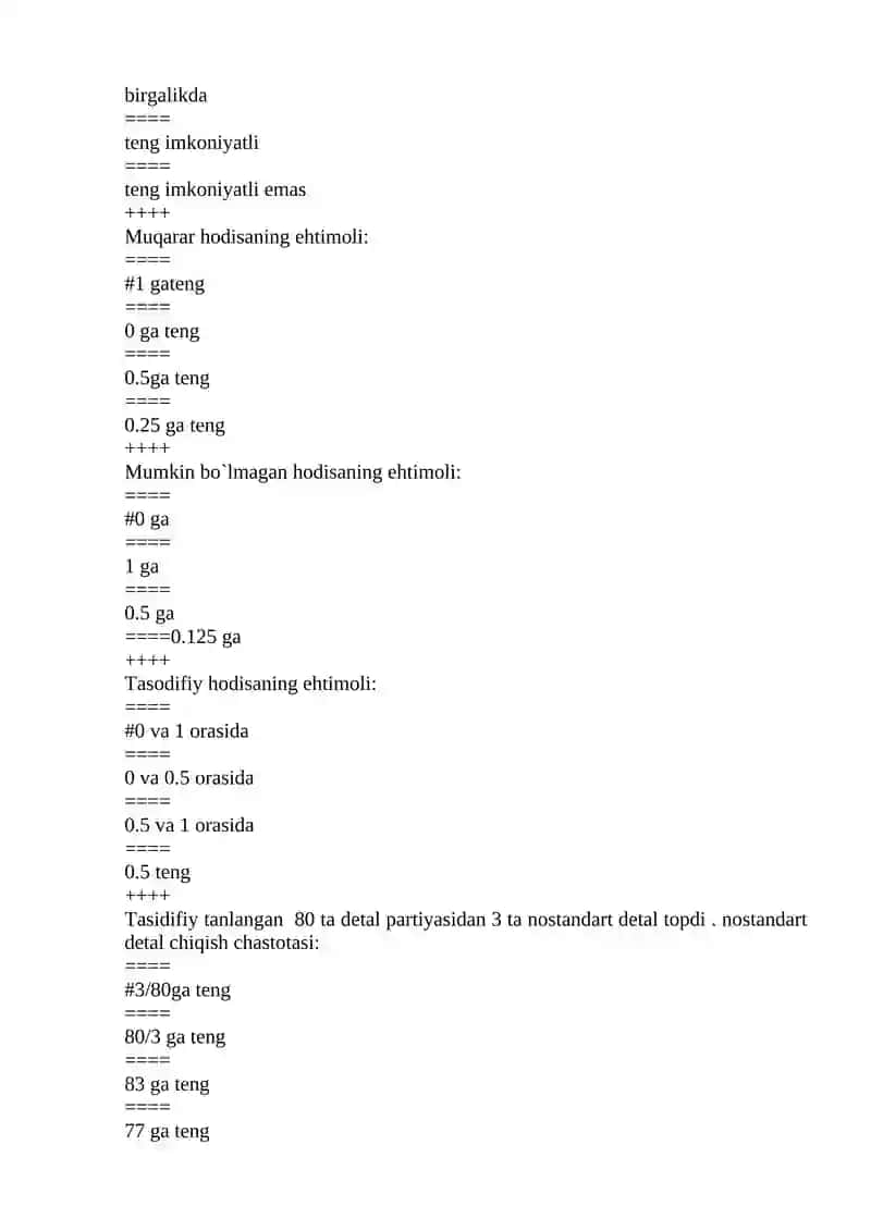 Nazariy taqsimot noma`lun parametrining 4