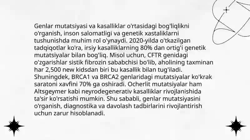Genomik tahlil usullari va ularning Tibbiyotda qo'llanilishi 4
