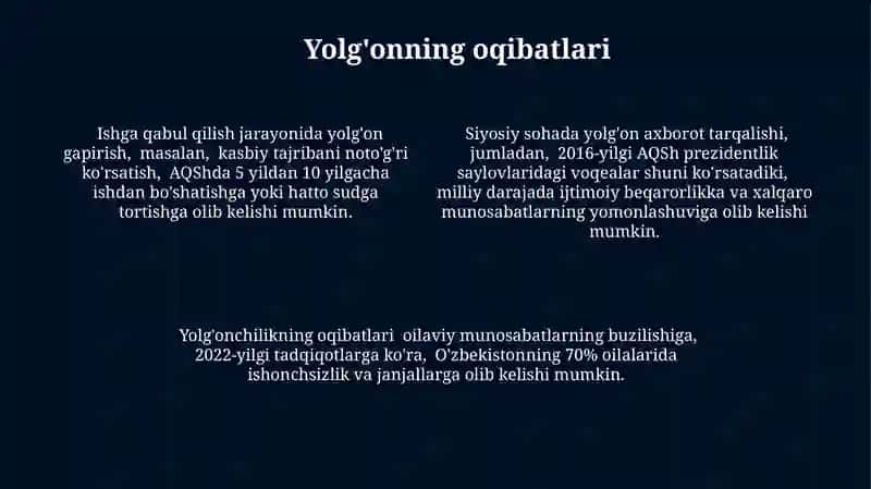 Yolg'onlarning turlari 4