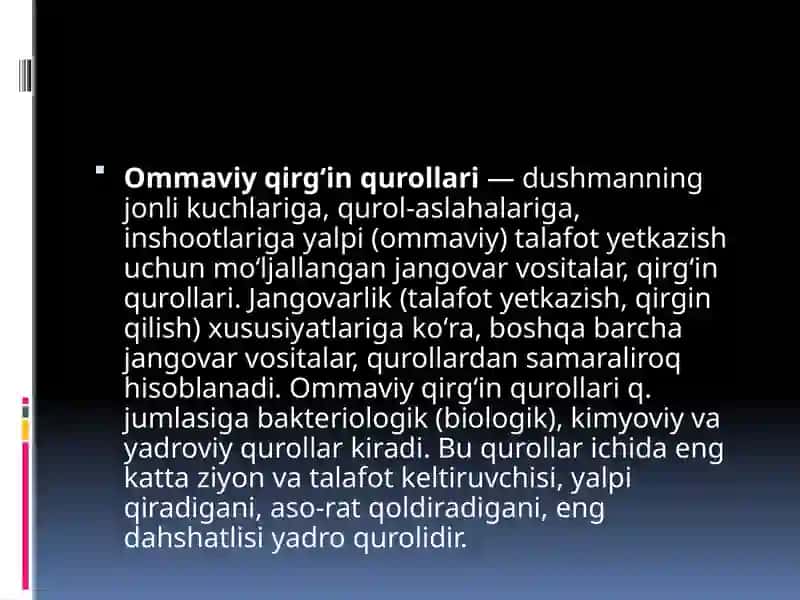 Ommaviy qirg'inqurollari 4