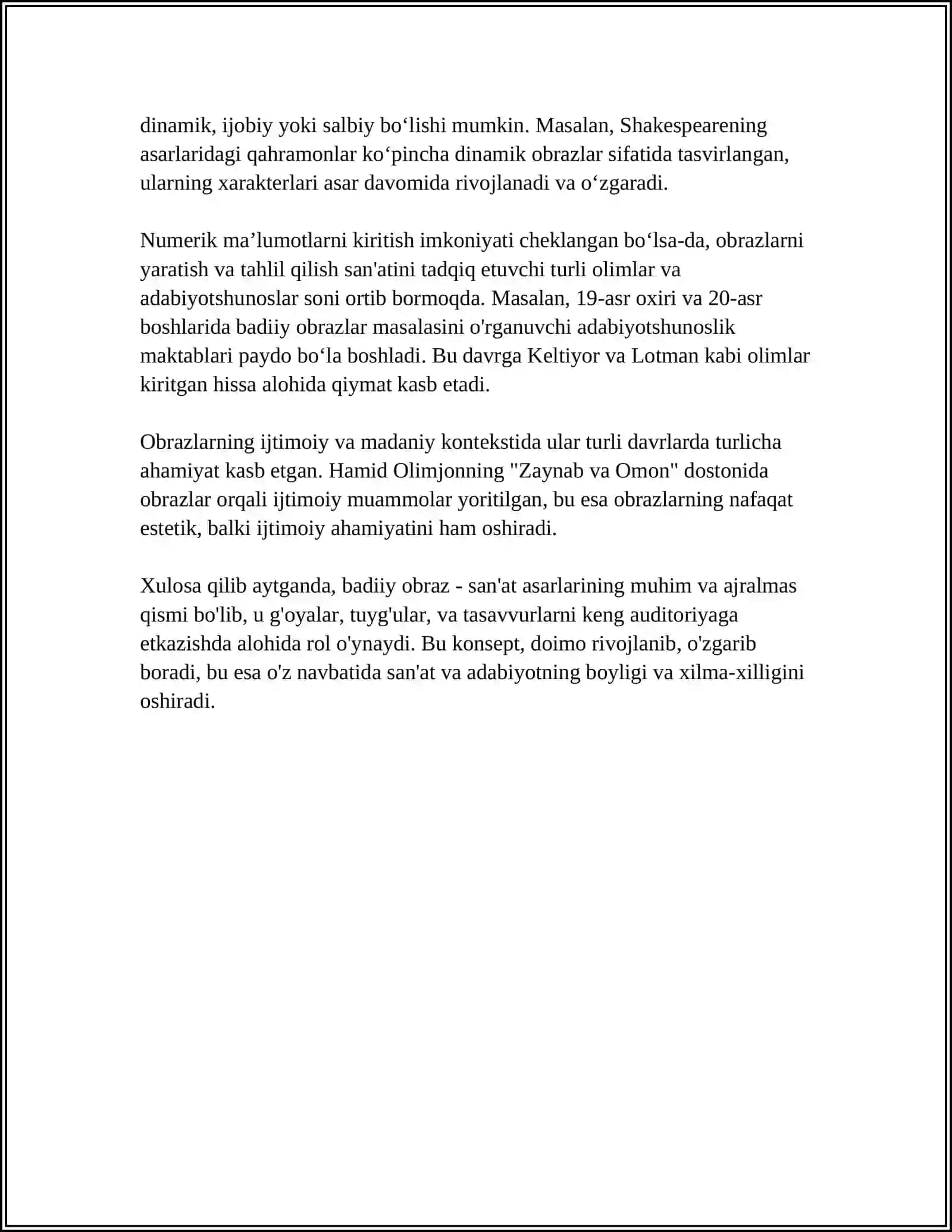 Badiiy Obrazning 3 Omili (Referat) 4
