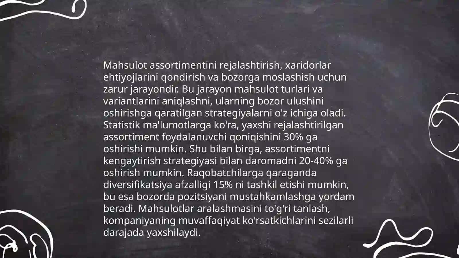 Tizimlashtirilgan mahsulot assortimenti 4