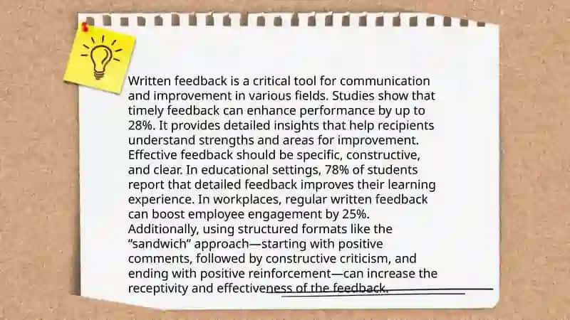 Types of feedback 4