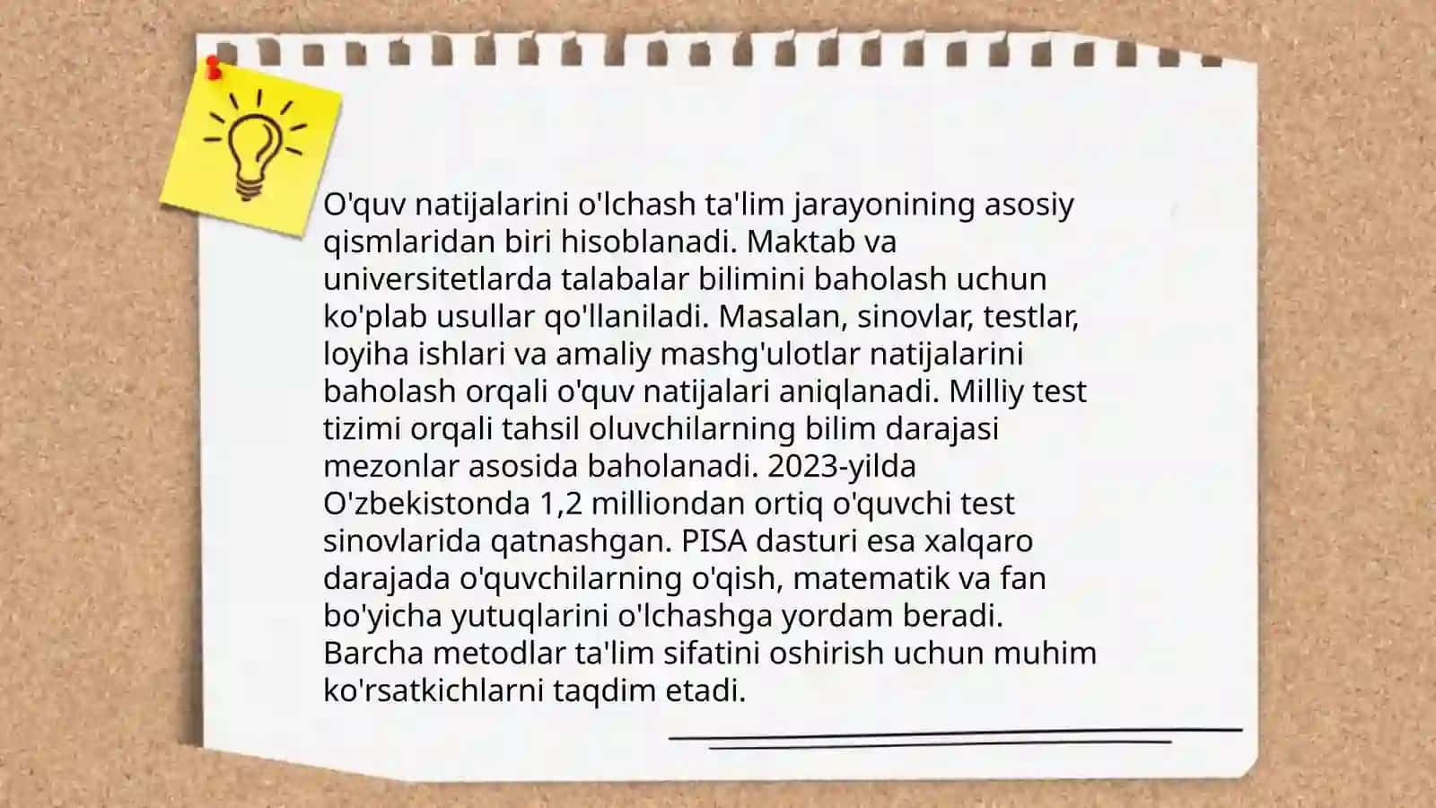 O'quv jarayonini baholash usullari 4