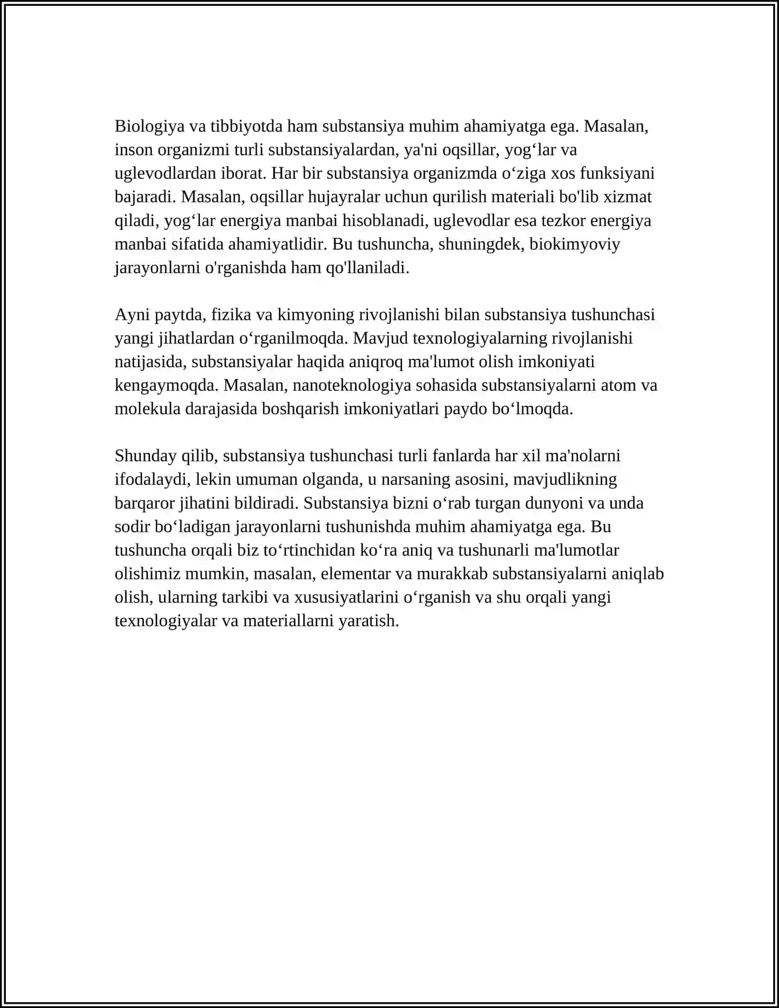 SUBSTANSIYA TUSHUNCHASINING MOHIYATI 4