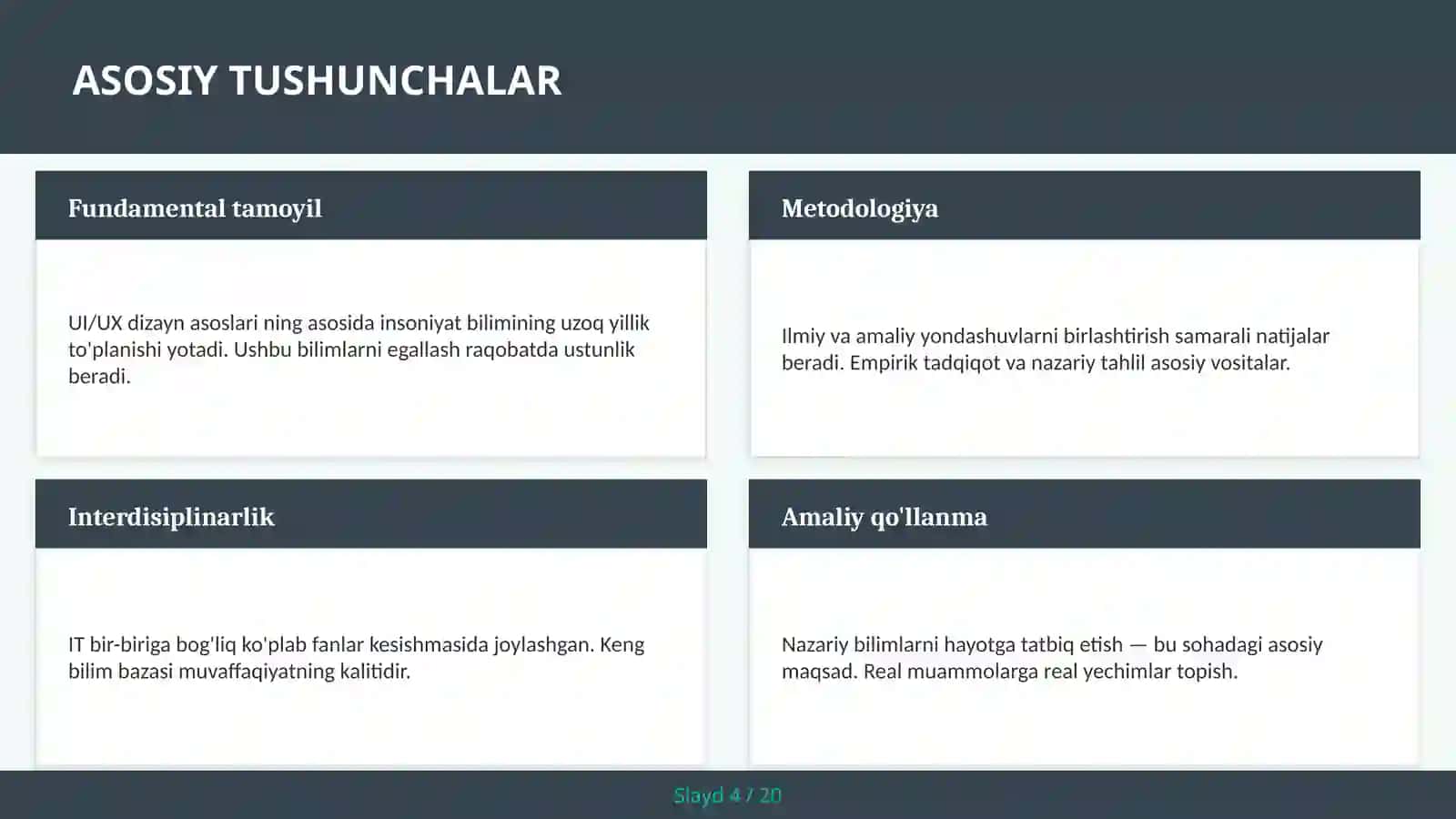 UI/UX DIZAYN ASOSLARI 4