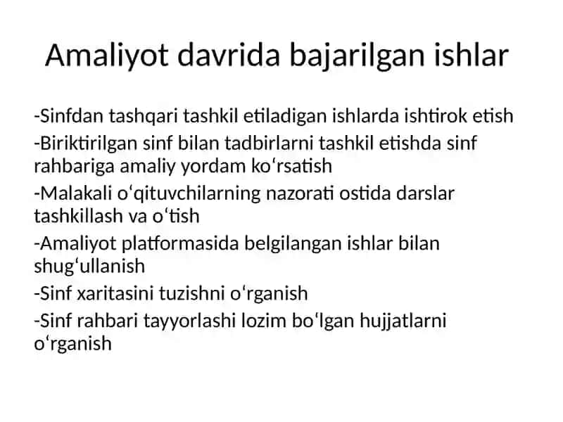 Amaliyotning asosiy maqsadi 4