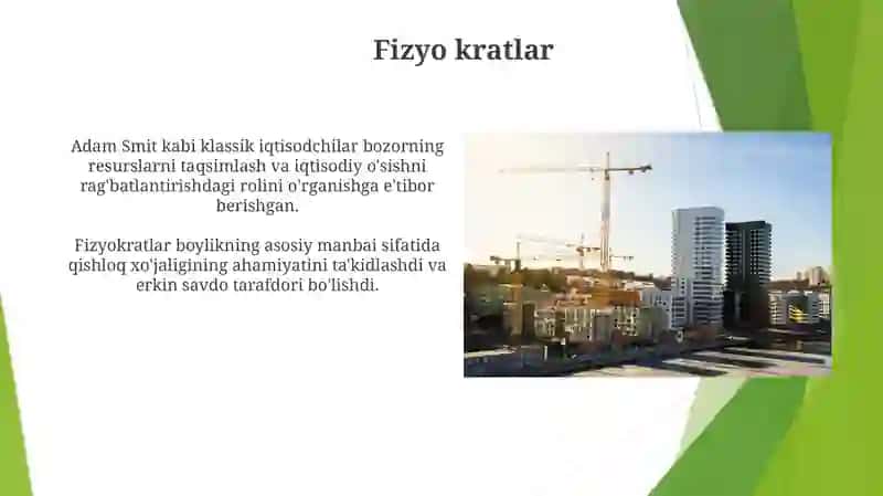 Klassik iqtisodiy maktablarning rivojlanishi 4