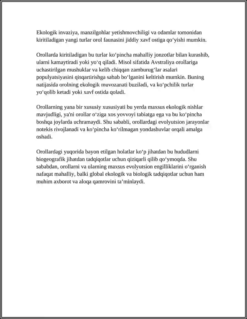 Orollar Faunasi 4