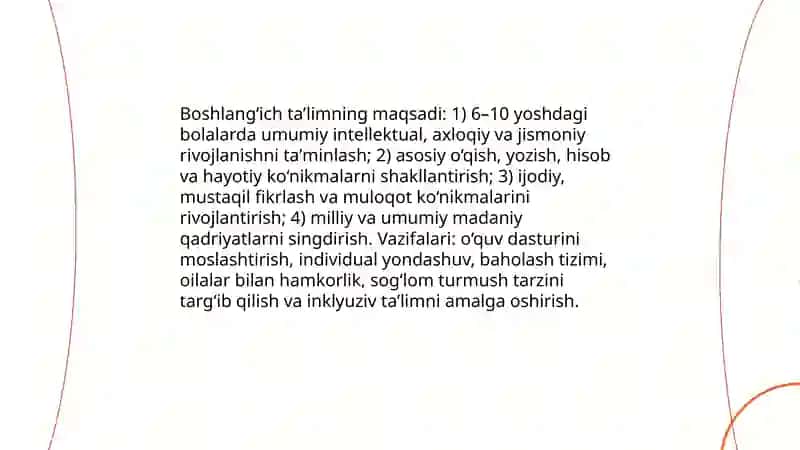 Boshlangʻich taʼlim mazmuni va mohiyati 4