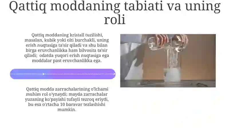 Qattiq holdagi moddalarning erituvchilarda erishi 4