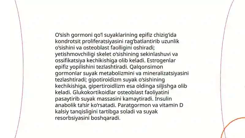 Qo‘l suyaklarining rivojlanishi 4