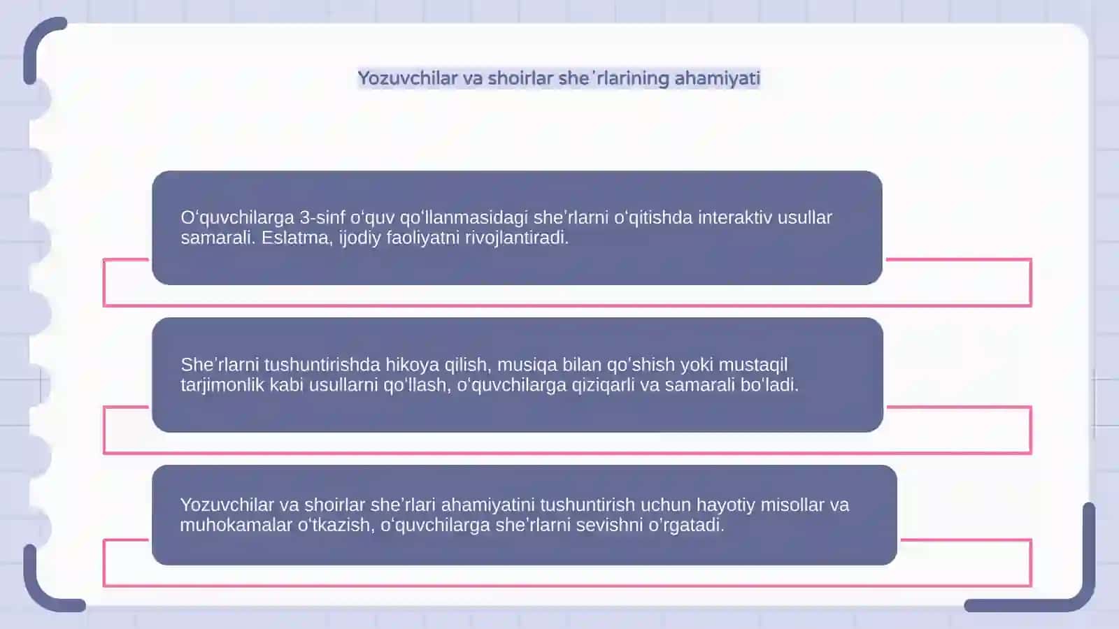 3-sinf yozuvchilar va shoirlar sheʼrlari oʻqitish 4