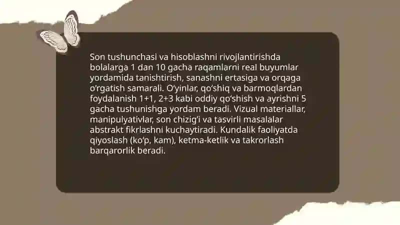 Ilk yoshdagi bolalarning elementar matematik malakalarini rivojlantirish metodlari 4