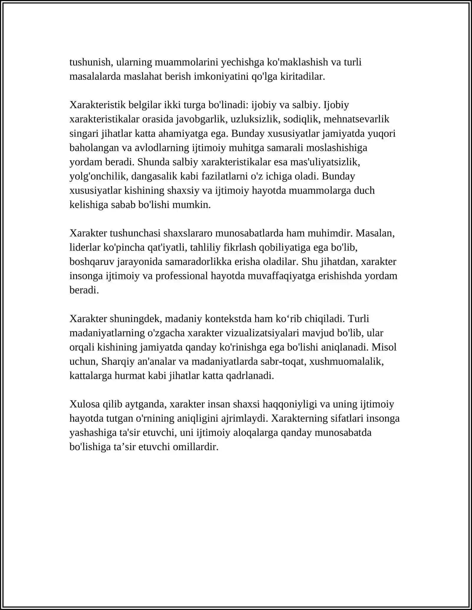 XARAKTER HAQIDA TUSHUNCHA 4