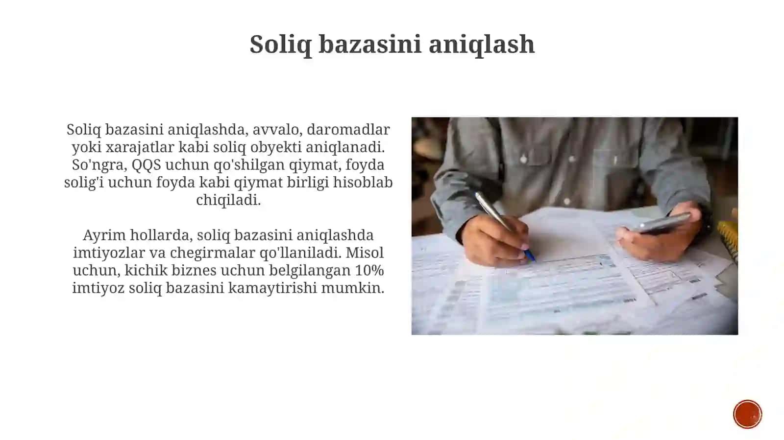Soliq hisoblash usullari 4