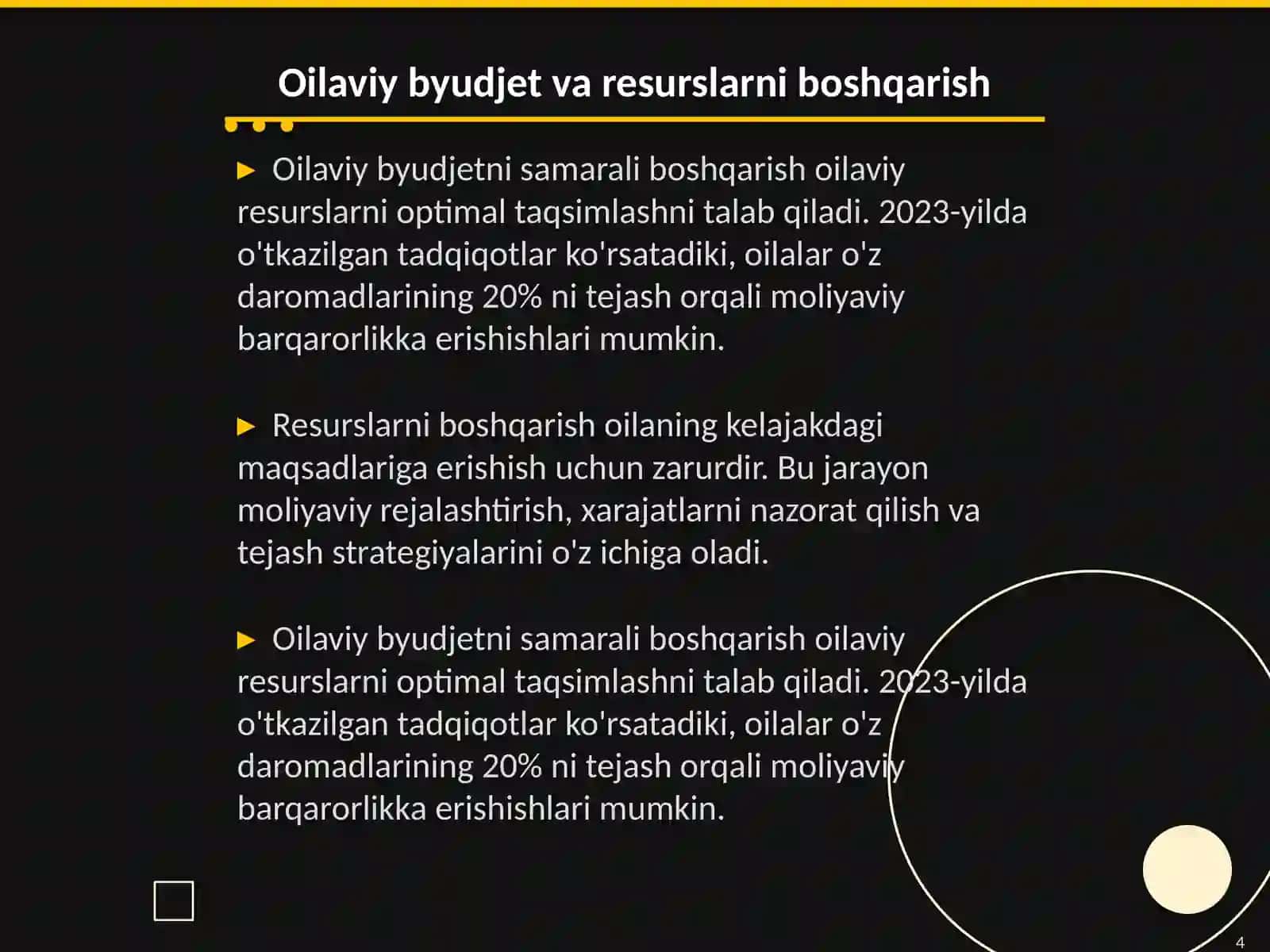 Oilaning asosiy vazifalari 4