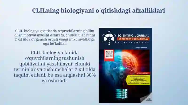 BiologiyafanlarinioʻqitishdaCLIL (Content and Language Integrated Learning)yondashuvi 4