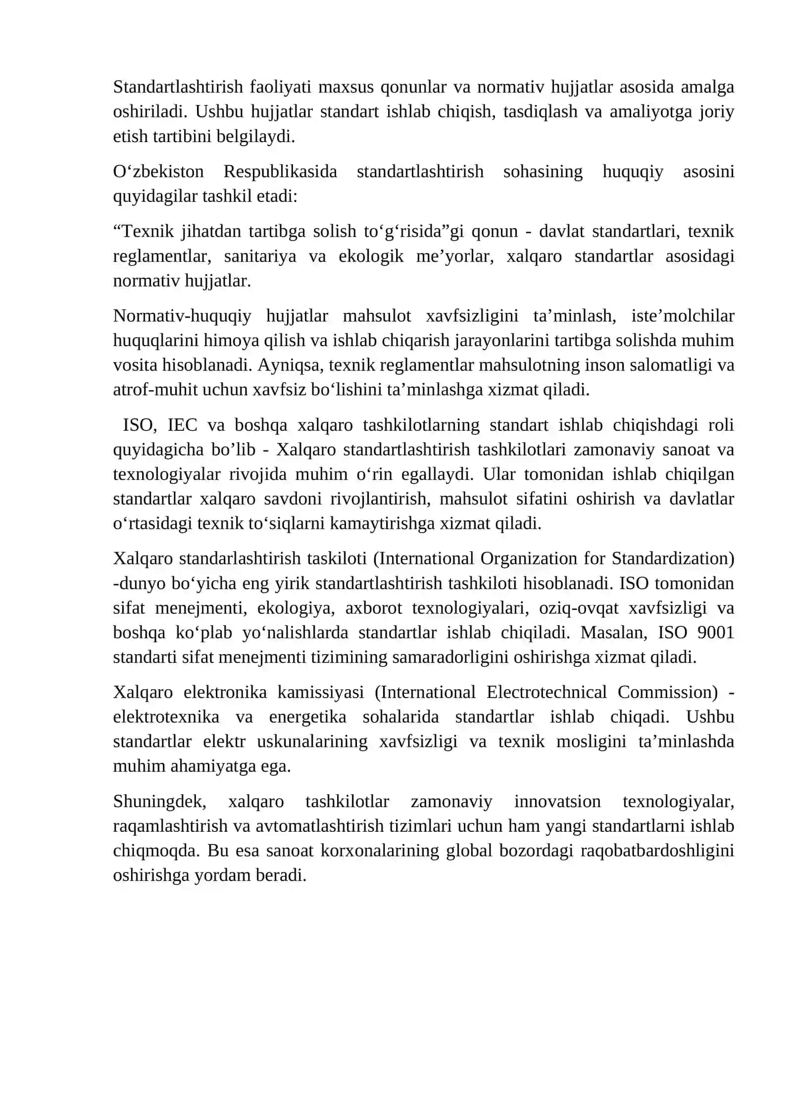 Standartlarni ishlab chiqish tartibi 4