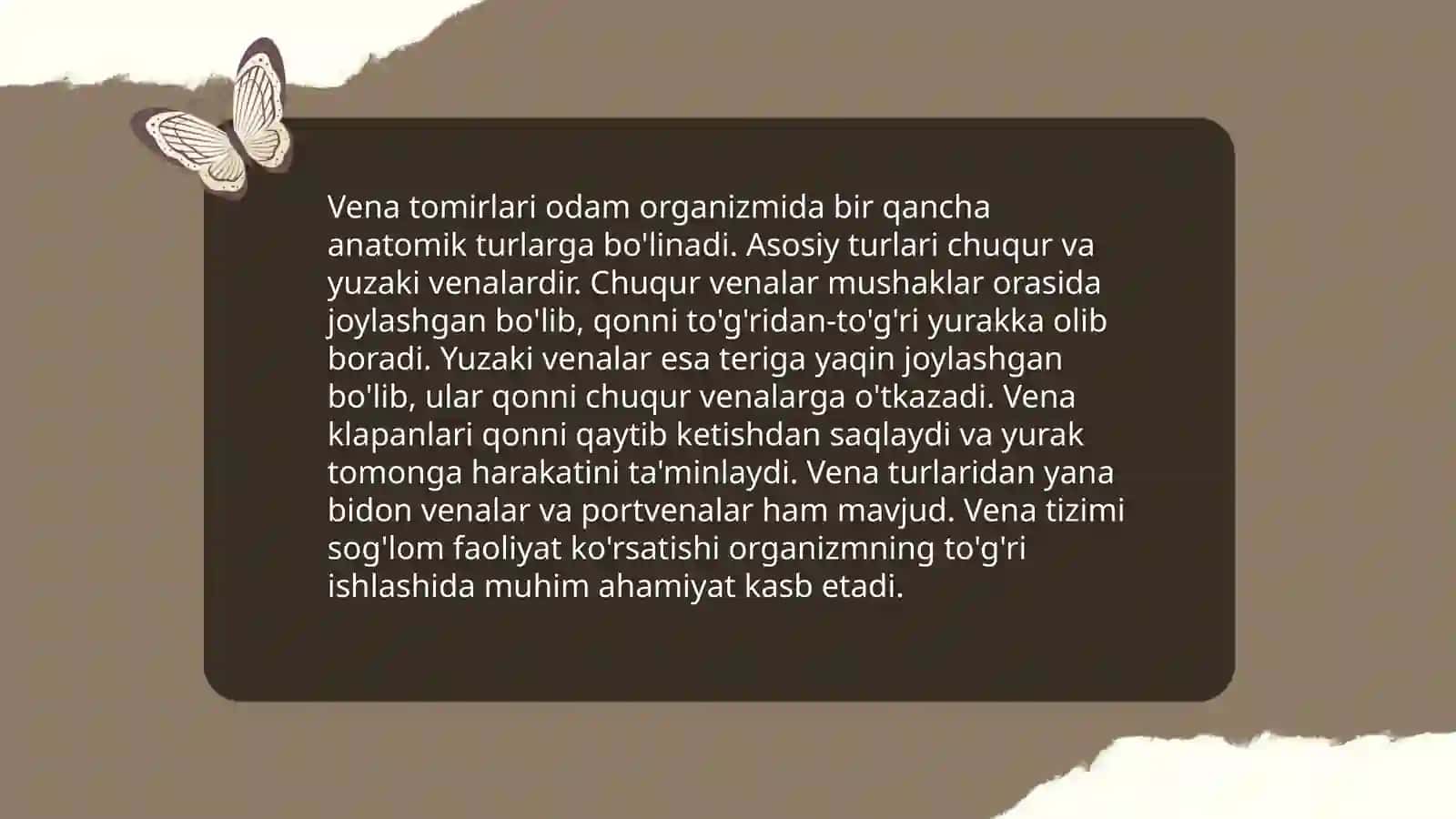 Vena qon tomirlari 4