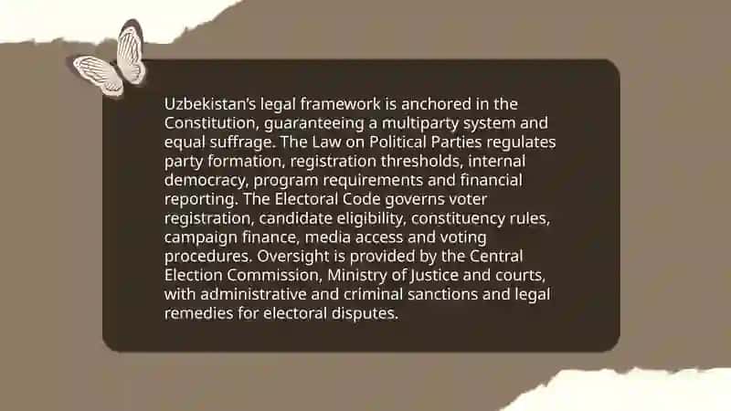 Political parties, election system and action strategies in Uzbekistan 4