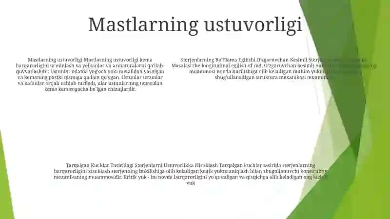 Sterjenlarning Bo'ylama Egilishi 4