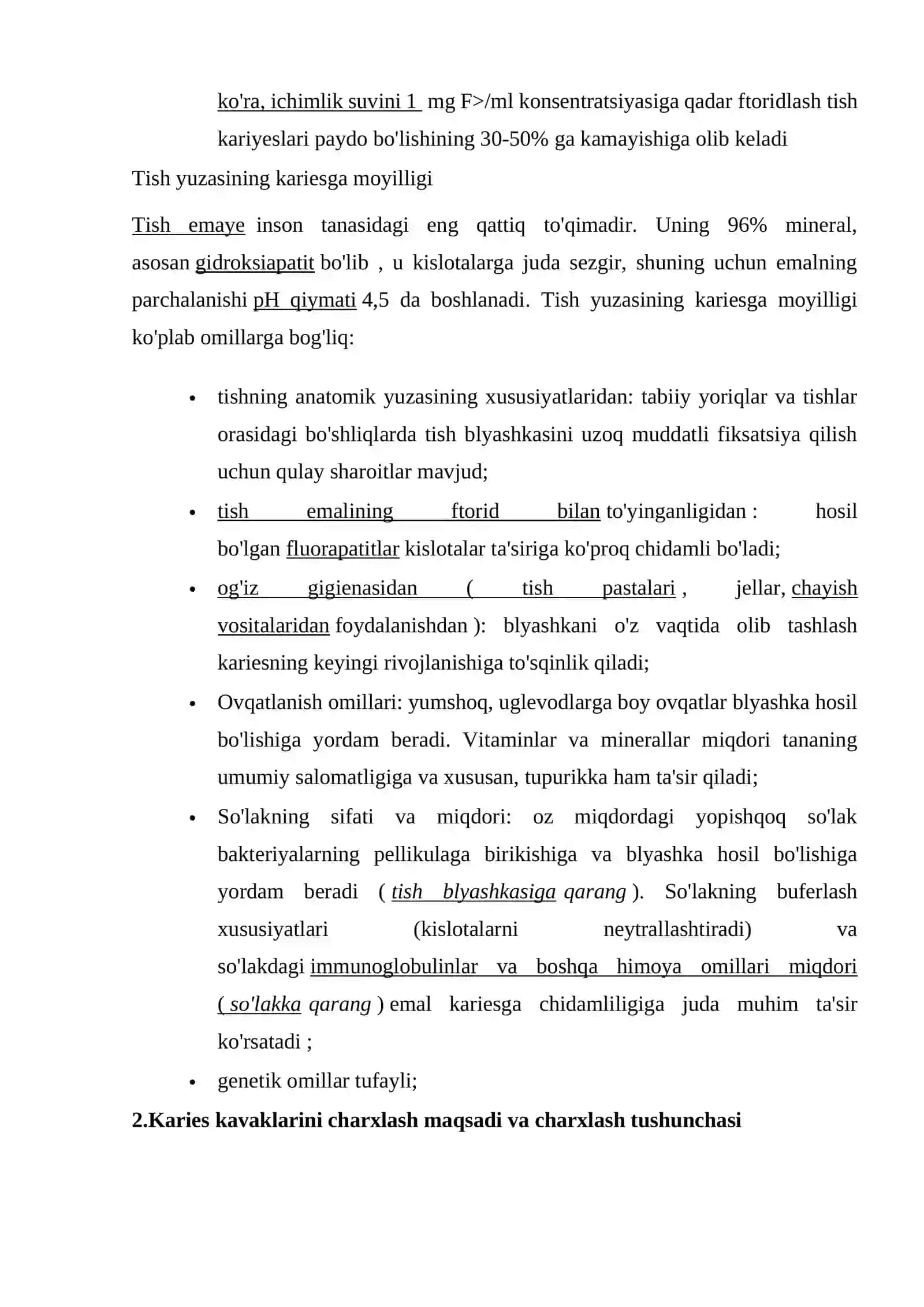 Karies kovaklarini charxlash asoslari 4