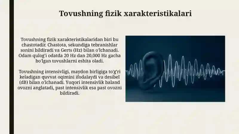 Tovush to'lqinlarining tabiati 4