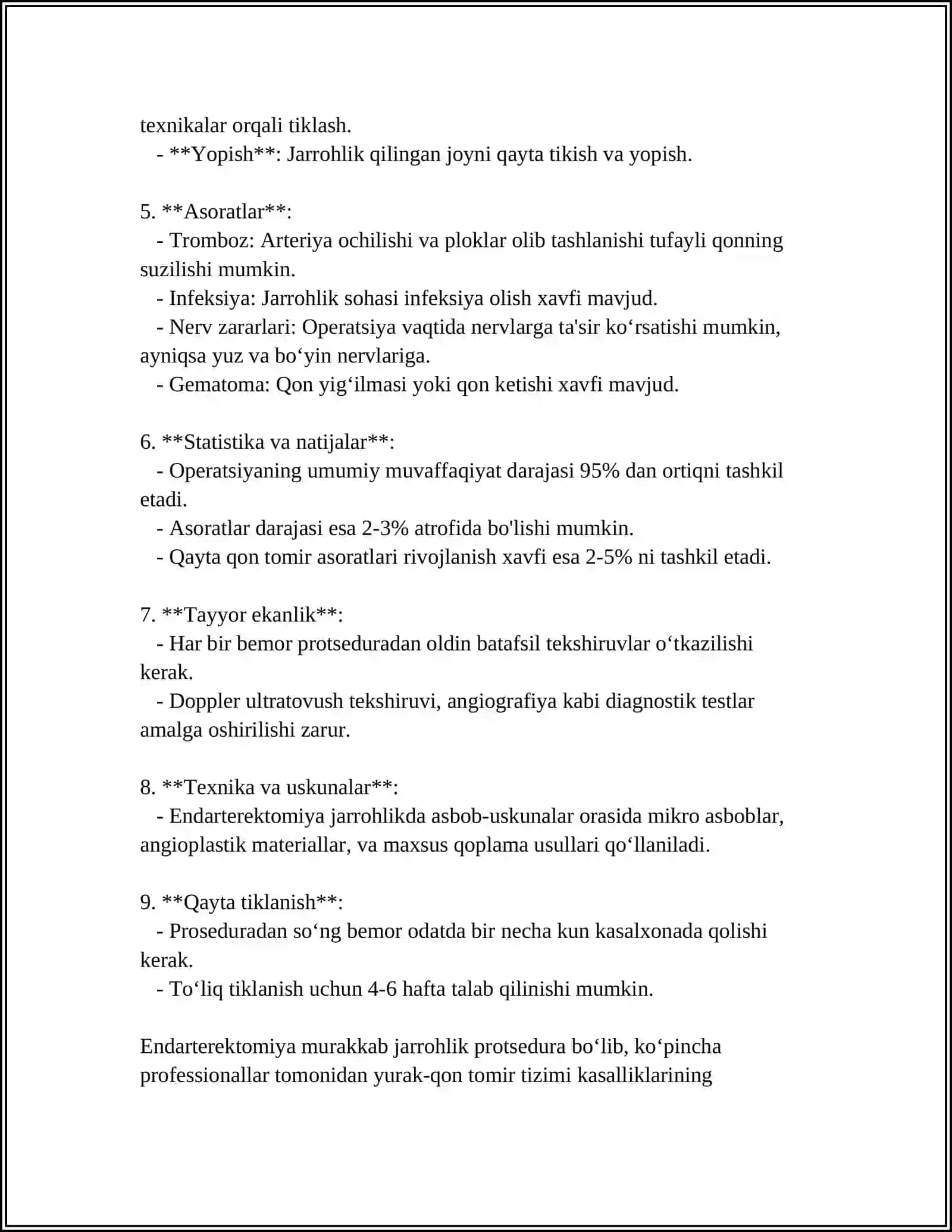 ENDOARTEREKTOMIYA OPERATSIYASI 4