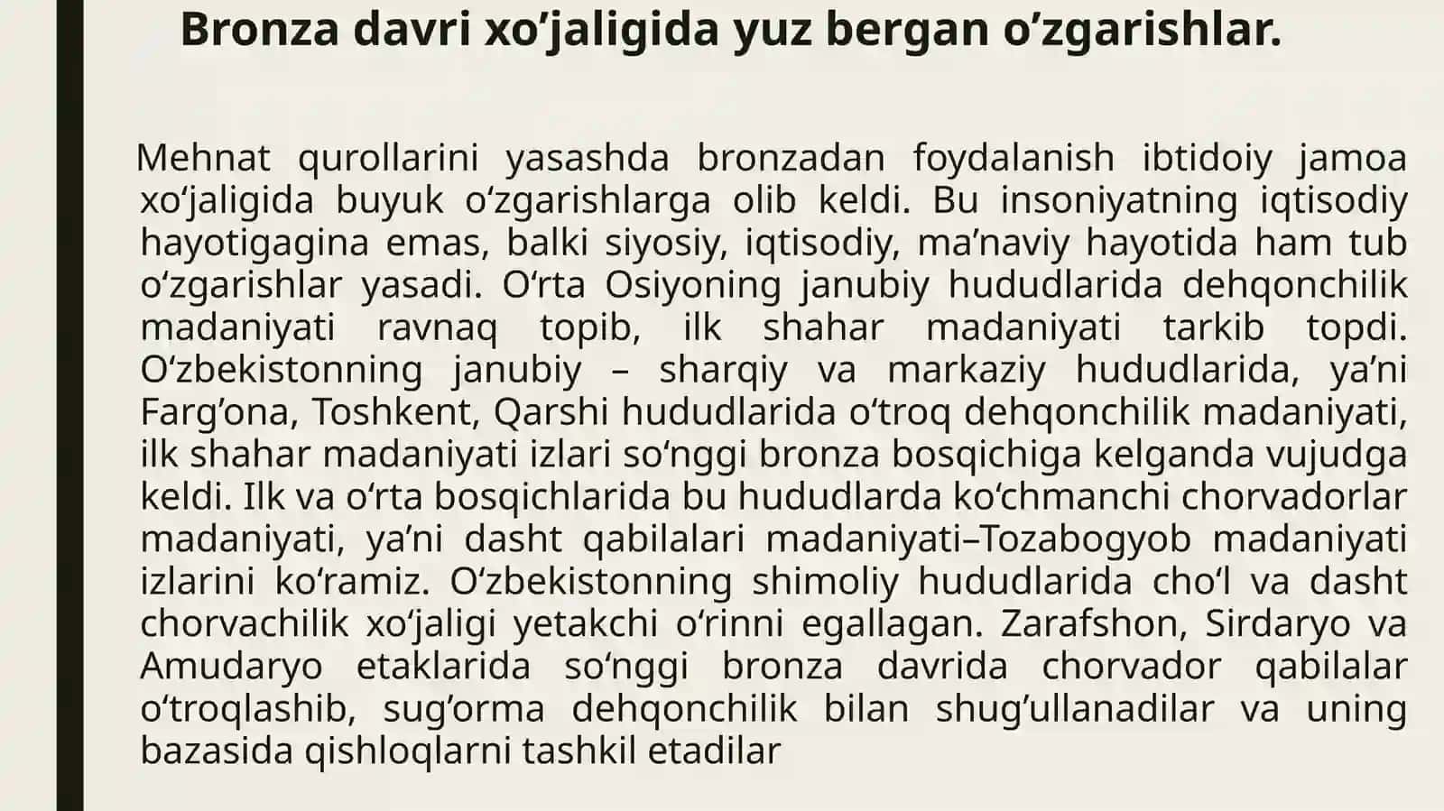 Bronza davri va uning o’rganilishi 4
