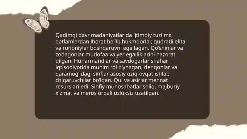 Qadimgi davr madaniyatining o'ziga xos xususiyatlari 4
