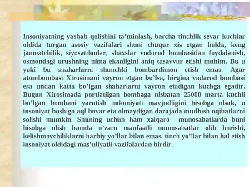 XALQARO HAMKORLIK VA DIPLOMATIYA ALOQALARI 4