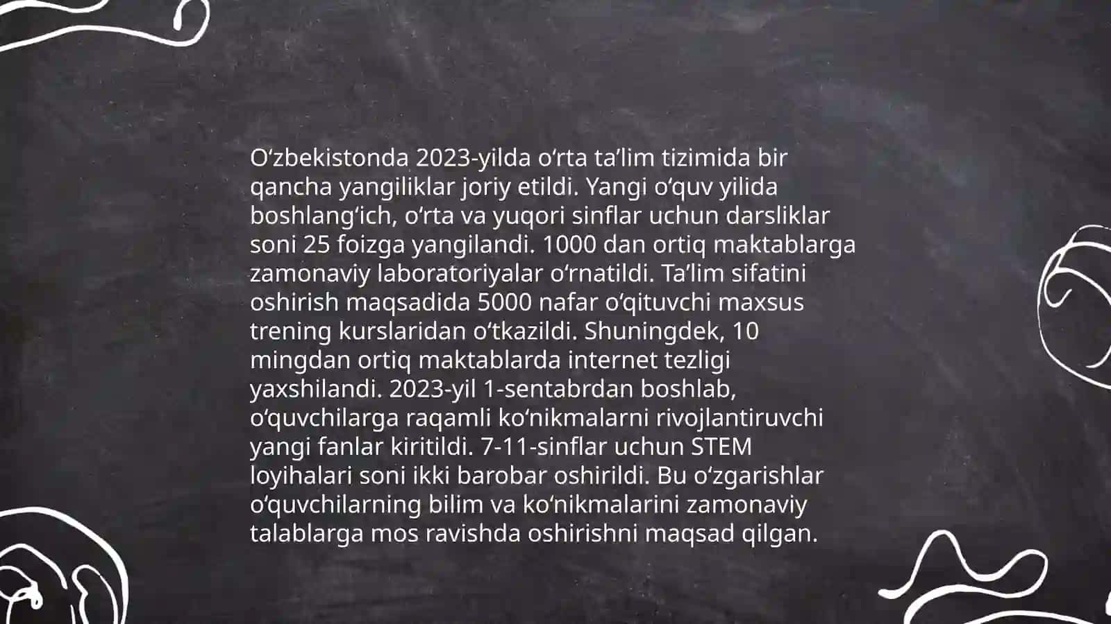 Oʻzbekistondagi ta'lim sohasidagi islohotlar 4